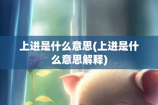 上进是什么意思(上进是什么意思解释)