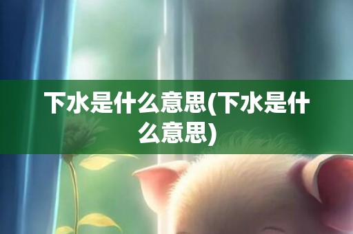 下水是什么意思(下水是什么意思)