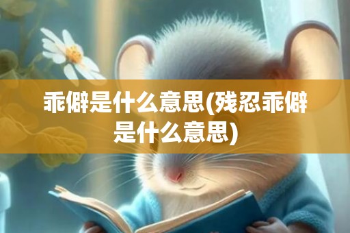 乖僻是什么意思(残忍乖僻是什么意思)