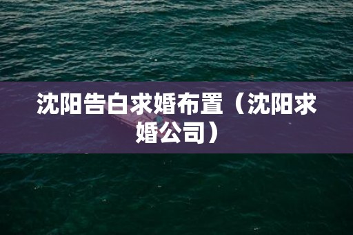 沈阳告白求婚布置（沈阳求婚公司）