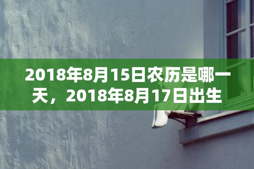 2018年8月15日农历是哪一天，2018年8月17日出生的男宝宝怎么取名？这天的卦象如何？