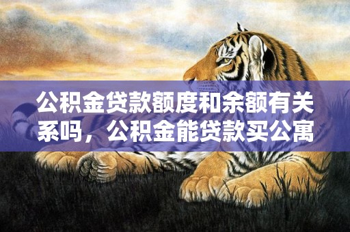 公积金贷款额度和余额有关系吗，公积金能贷款买公寓房吗