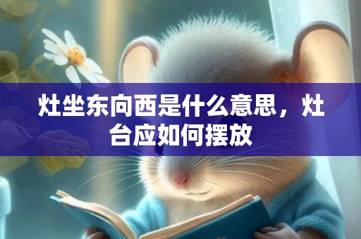 灶坐东向西是什么意思，灶台应如何摆放