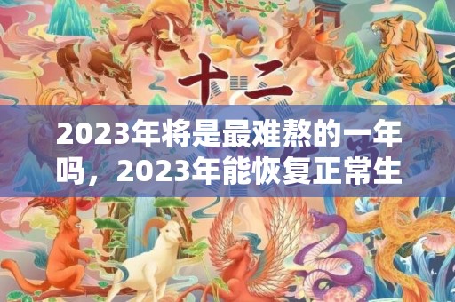 2023年将是最难熬的一年吗，2023年能恢复正常生活吗