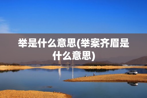 举是什么意思(举案齐眉是什么意思)