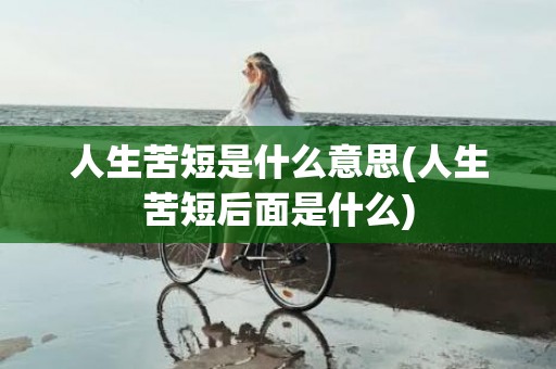 人生苦短是什么意思(人生苦短后面是什么)