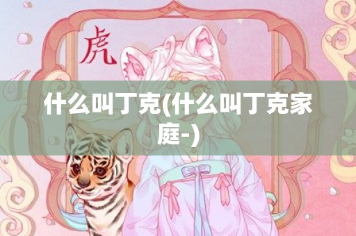 什么叫丁克(什么叫丁克家庭-)