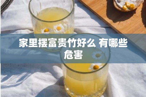 家里摆富贵竹好么 有哪些危害