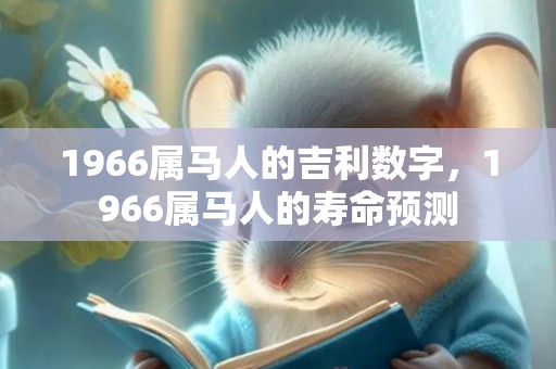 1966属马人的吉利数字，1966属马人的寿命预测
