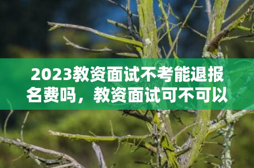 2023教资面试不考能退报名费吗，教资面试可不可以以申请退款