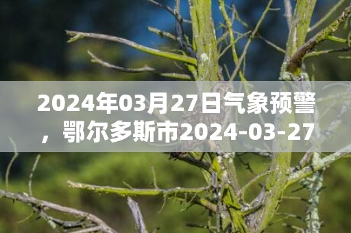 2024年03月27日气象预警，鄂尔多斯市2024-03-27周三晴最高温度16度
