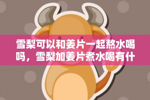 雪梨可以和姜片一起熬水喝吗，雪梨加姜片煮水喝有什么作用