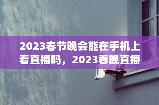 2023春节晚会能在手机上看直播吗，2023春晚直播在哪个app可以看
