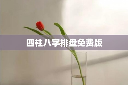 四柱八字排盘免费版