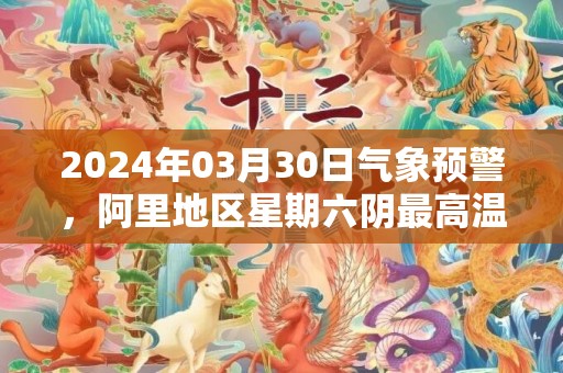 2024年03月30日气象预警，阿里地区星期六阴最高温度9度