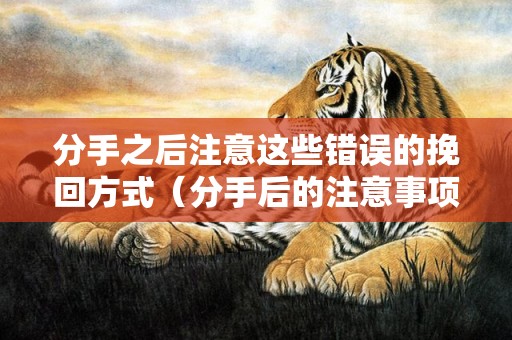 分手之后注意这些错误的挽回方式（分手后的注意事项）