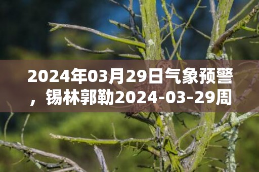 2024年03月29日气象预警，锡林郭勒2024-03-29周五晴最高温度8℃