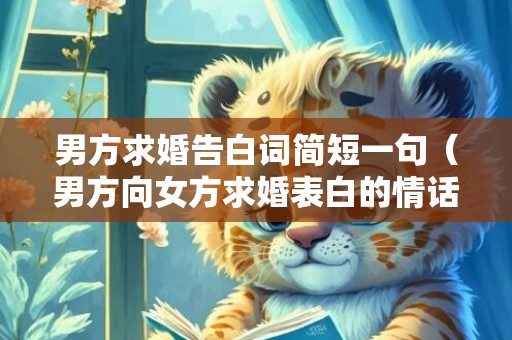 男方求婚告白词简短一句（男方向女方求婚表白的情话）