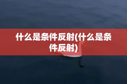 什么是条件反射(什么是条件反射)