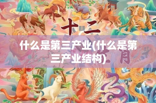 什么是第三产业(什么是第三产业结构)