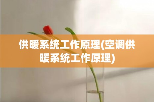 供暖系统工作原理(空调供暖系统工作原理)
