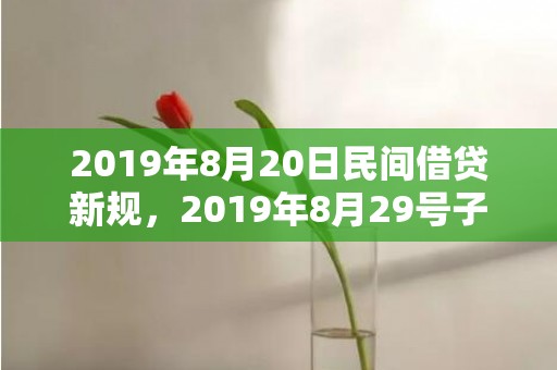 2019年8月20日民间借贷新规，2019年8月29号子时出生的男孩怎么起名字，五行属什么