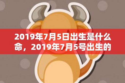 2019年7月5日出生是什么命，2019年7月5号出生的男宝宝五行缺木要如何起名字