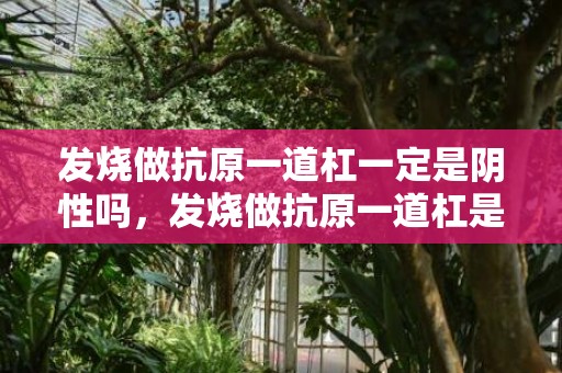 发烧做抗原一道杠一定是阴性吗，发烧做抗原一道杠是不是没事