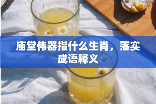 庙堂伟器指什么生肖，落实成语释义