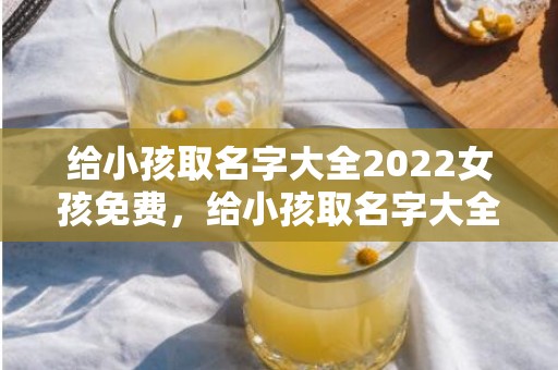 给小孩取名字大全2022女孩免费，给小孩取名字大全2018，男孩起名大全
