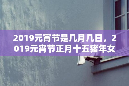 2019元宵节是几月几日，2019元宵节正月十五猪年女宝宝起名大全