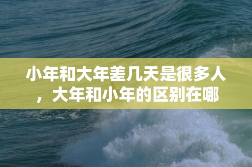 小年和大年差几天是很多人，大年和小年的区别在哪