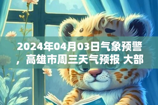2024年04月03日气象预警，高雄市周三天气预报 大部晴