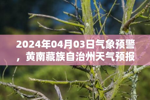 2024年04月03日气象预警，黄南藏族自治州天气预报 大部多云