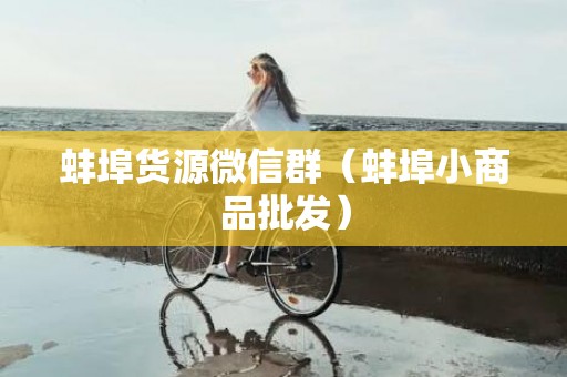 蚌埠货源微信群（蚌埠小商品批发）