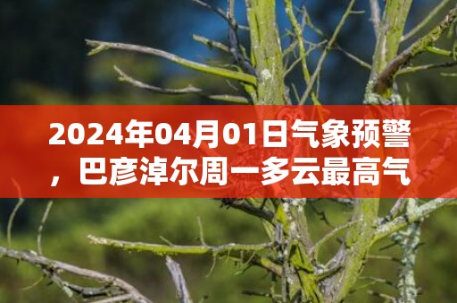 2024年04月01日气象预警，巴彦淖尔周一多云最高气温26度