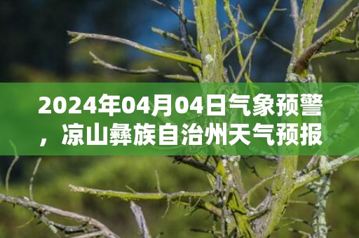 2024年04月04日气象预警，凉山彝族自治州天气预报 大部小雨转多云