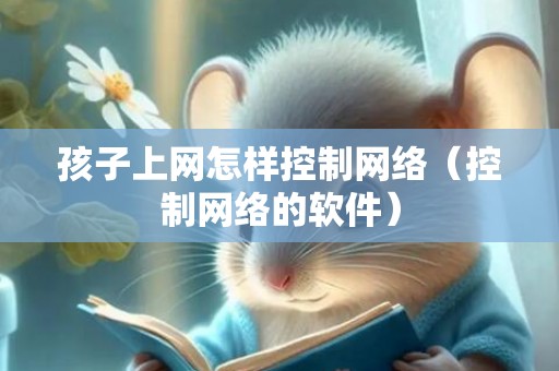 孩子上网怎样控制网络（控制网络的软件）