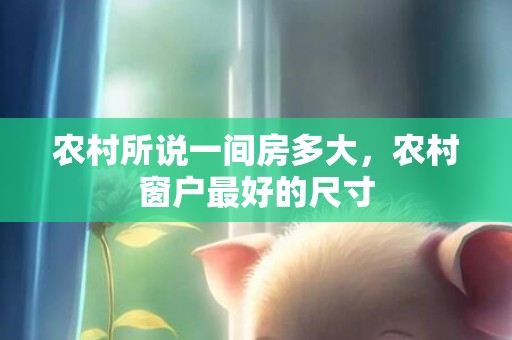 农村所说一间房多大，农村窗户最好的尺寸