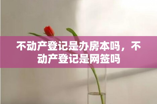 不动产登记是办房本吗，不动产登记是网签吗