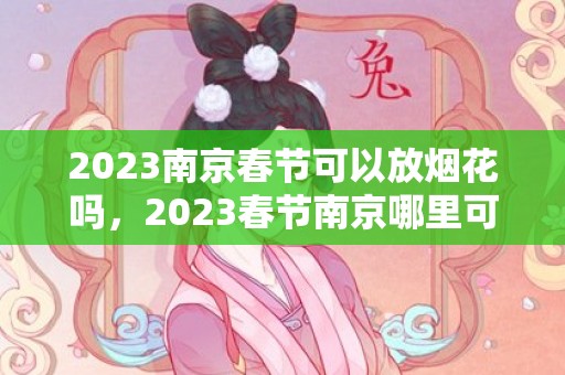 2023南京春节可以放烟花吗，2023春节南京哪里可以放烟花