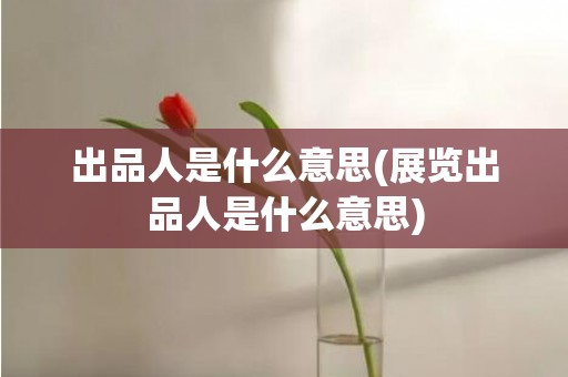 出品人是什么意思(展览出品人是什么意思)