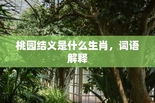 桃园结义是什么生肖，词语解释