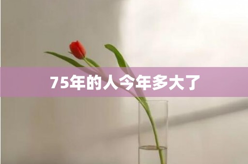 75年的人今年多大了