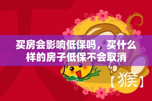 买房会影响低保吗，买什么样的房子低保不会取消