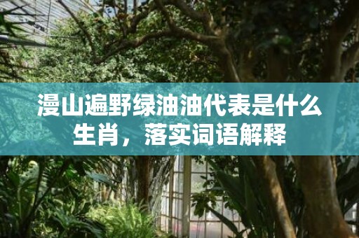 漫山遍野绿油油代表是什么生肖，落实词语解释