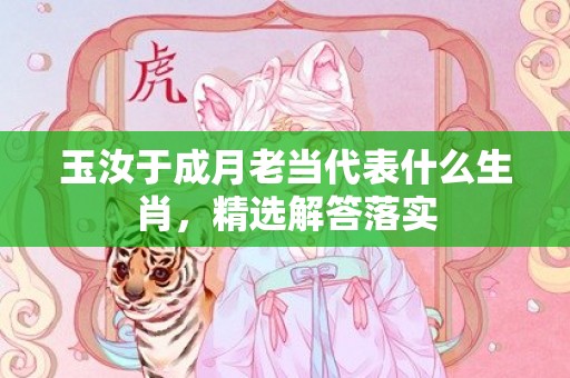 玉汝于成月老当代表什么生肖，精选解答落实