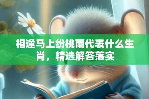 相逢马上纷桃雨代表什么生肖，精选解答落实
