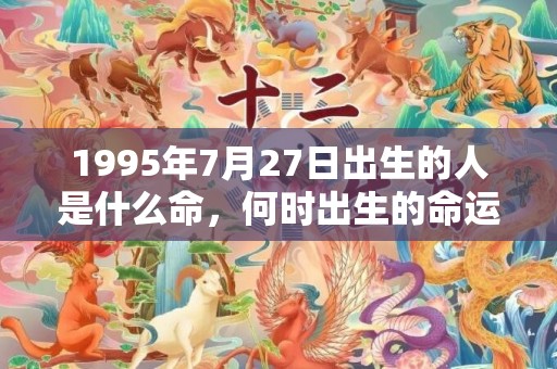 1995年7月27日出生的人是什么命，何时出生的命运比较好