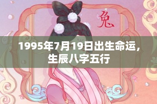 1995年7月19日出生命运，生辰八字五行